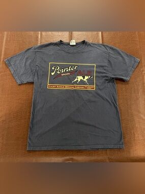 Vintage Court Avenue Brewing Pointer Brown Ale Beer Shirt - Size Large